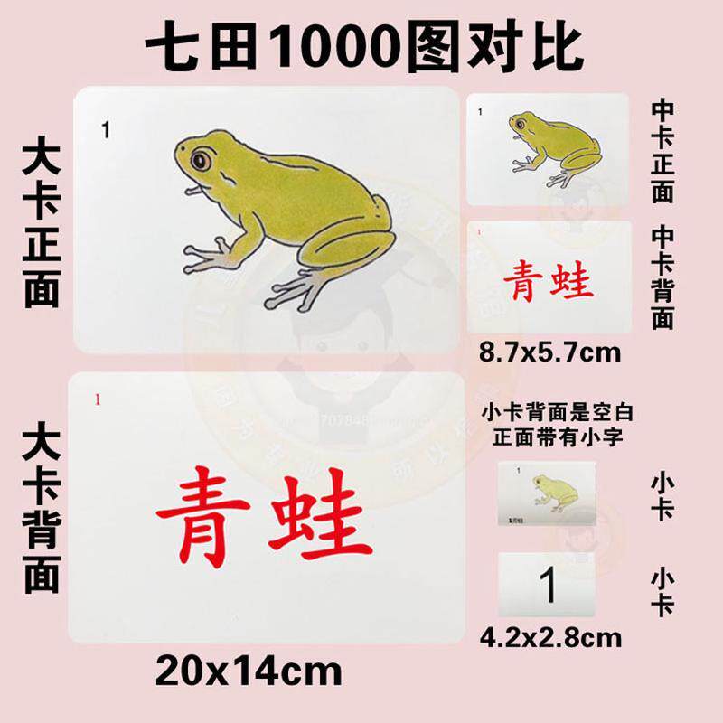 七田真连锁法记忆千幅图早教闪卡故事串联卡片右脑开发训练1000图