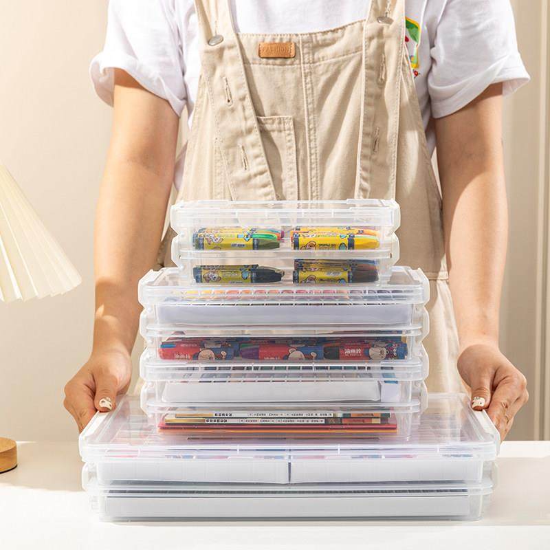 油画棒收纳盒桌面大容量装蜡笔整理盒儿童书桌马克笔画笔文具盒子,收纳整理,文具收纳盒,淘宝优惠券,粉丝福利购,淘宝优惠卷