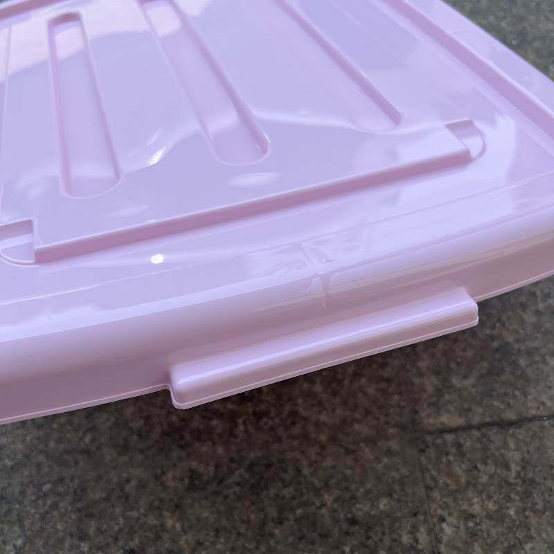 加厚彩色收纳箱单独盖子塑料特大号装衣服整理箱家用带滑轮储物箱图片