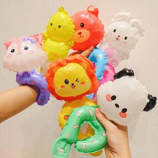 生日卡通可爱动物手腕气球儿童手环幼儿园开学典礼小礼物摆摊