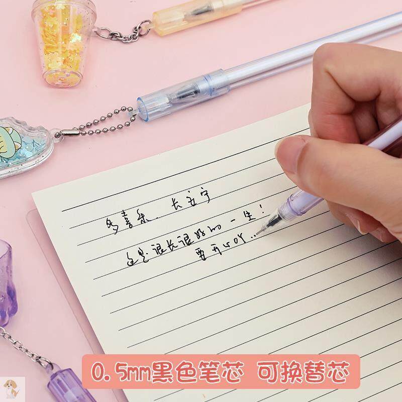 小学生圆珠笔四年级女生款小仙女创意卡通造型吊坠中性笔可爱韩版少女心黑个性碳素儿童签字圆珠笔小学生专用