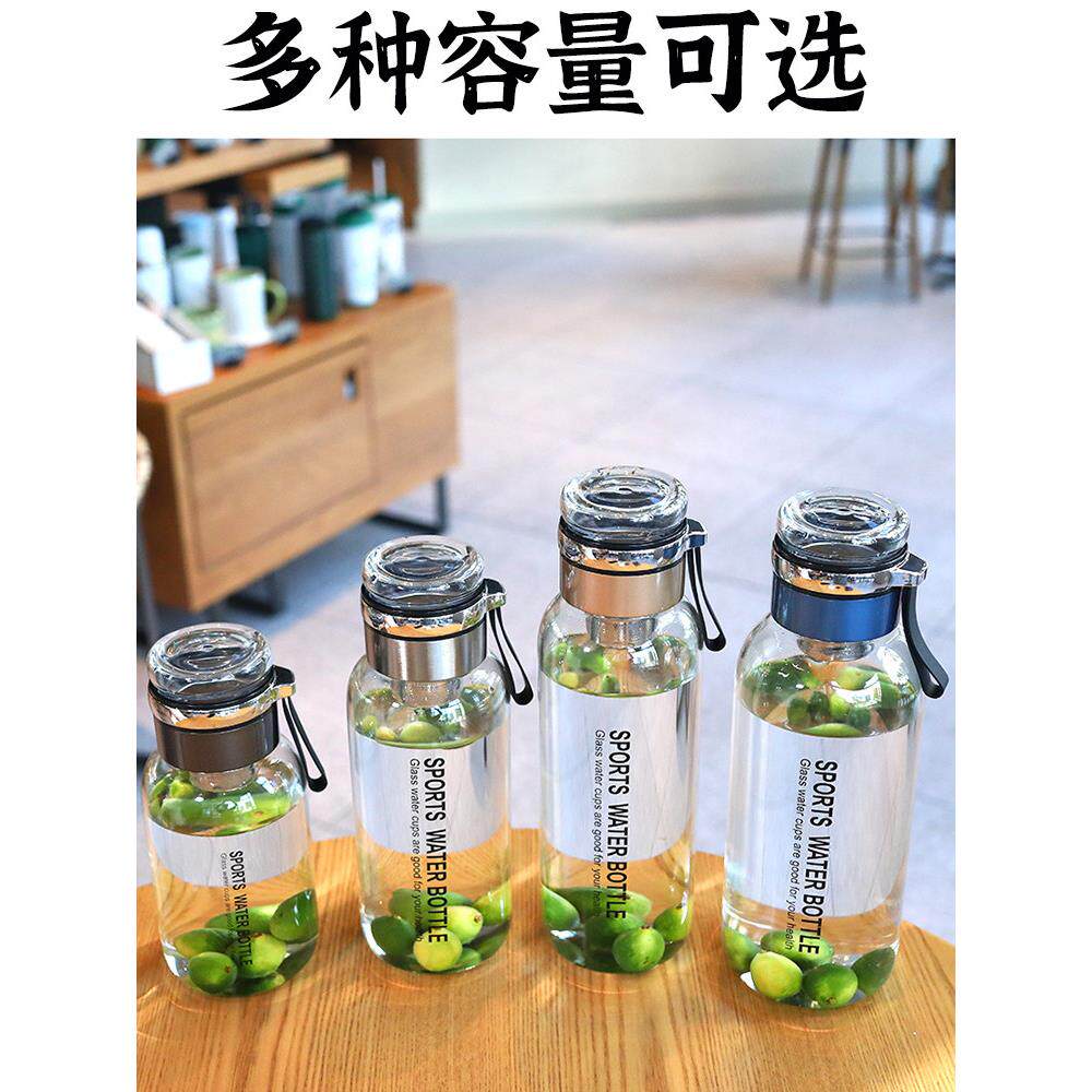 加厚耐高温玻璃水杯夏季大容量1500ml可携式茶水分离泡茶杯高硼硅
