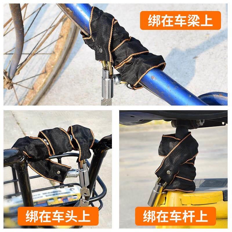 中立自行车锁防盗锁炼条锁密码锁电动车可携式链子锁登山车单车锁