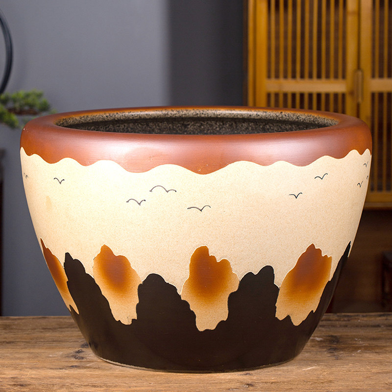 景德镇陶瓷鱼缸餐厅假山造景盆水缸莲花缸碗莲盆落地书画缸民宿,宠物/宠物食品及用品,桌面缸,淘宝优惠券,粉丝福利购,淘宝优惠卷