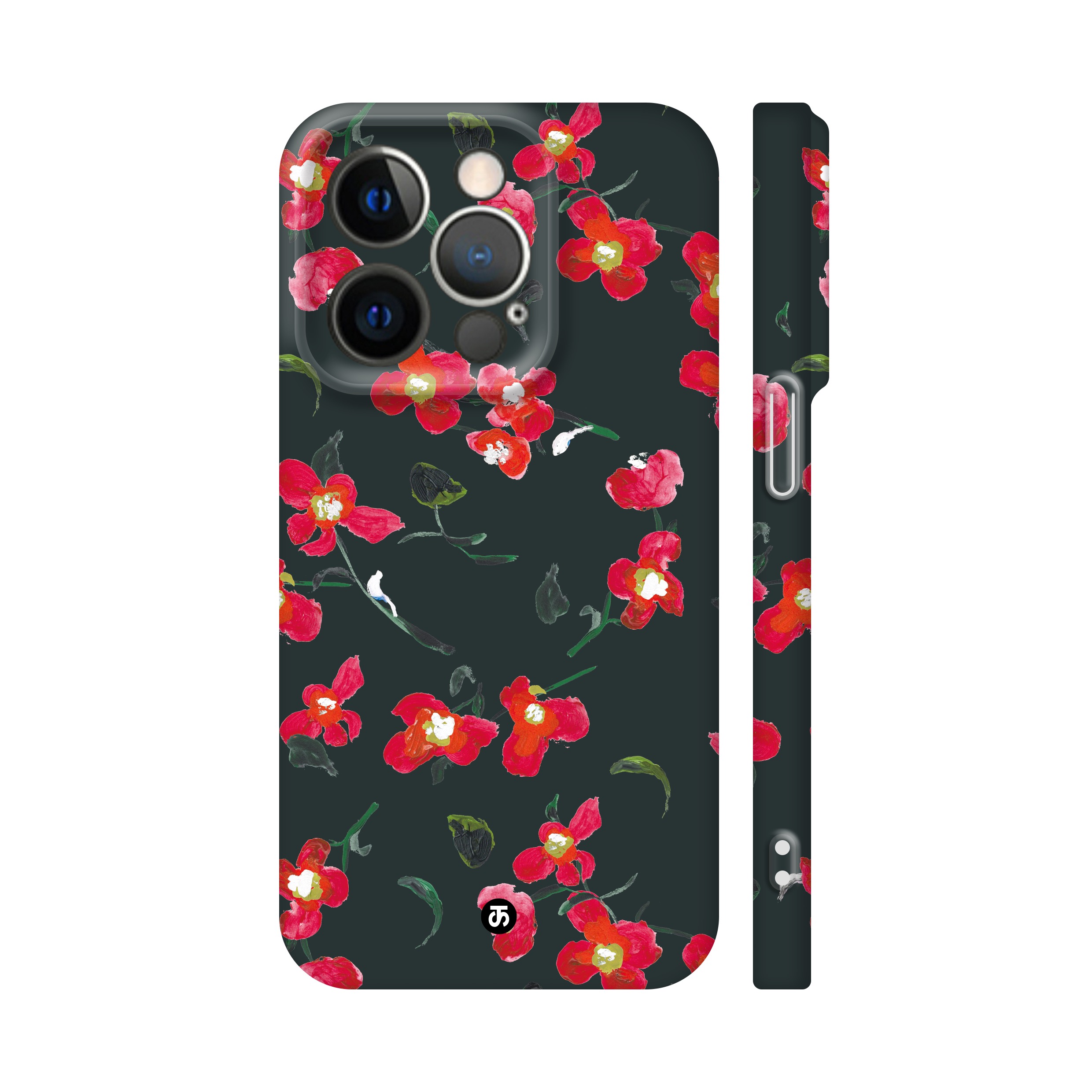 takki小红花黑色肤感壳