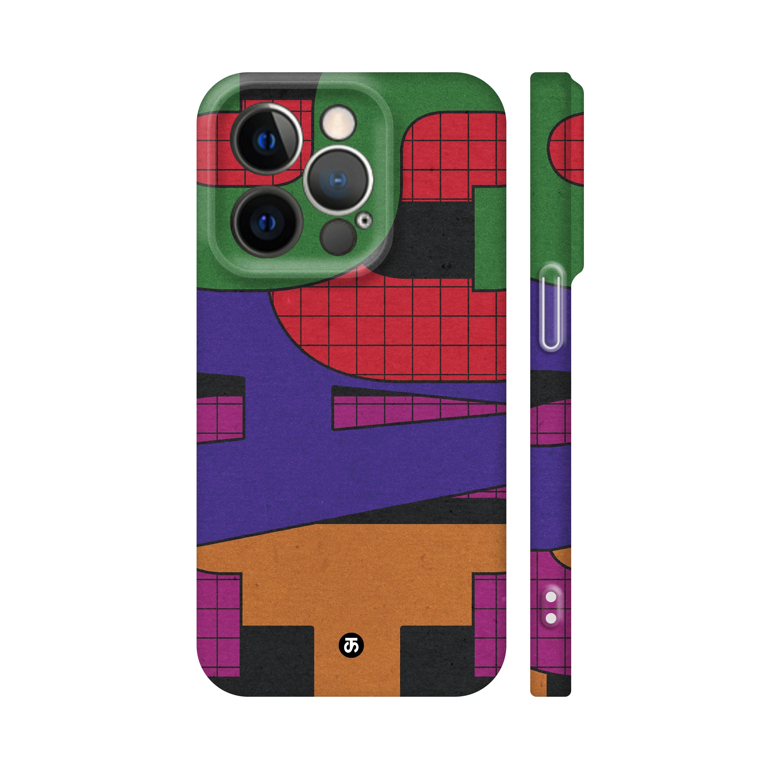 Takki灰色花园 字母 黑色肤感壳小羊皮全彩手机壳