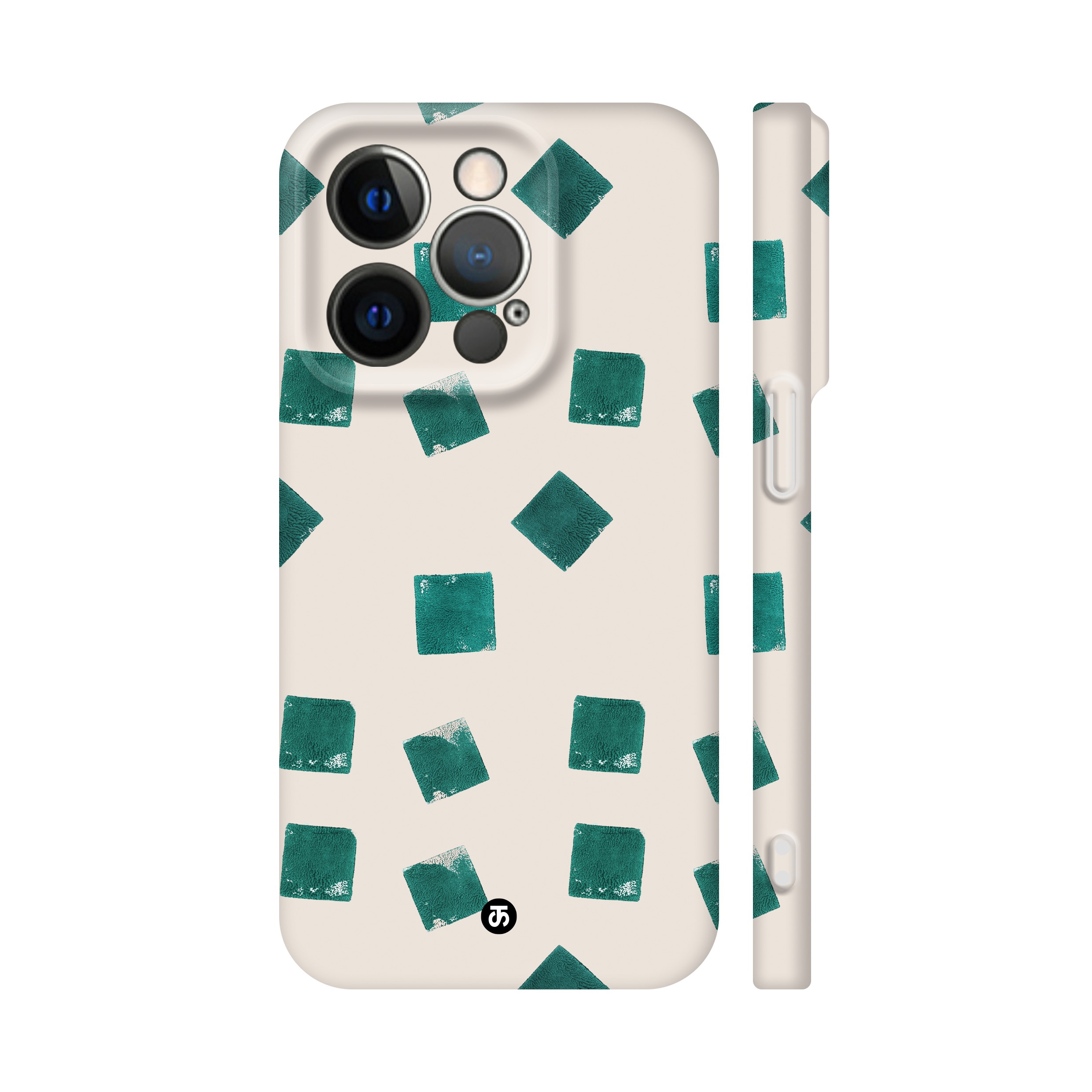 Takki灰色花园 绿色方块 肤感壳 小羊皮 手机壳