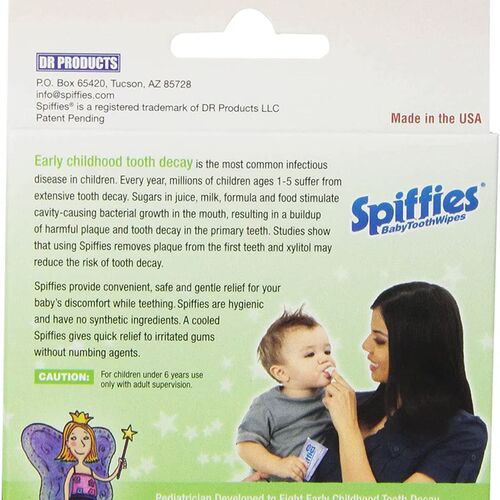 美国在途 Spiffies Tooth Wuipes, Apple Flavor (Pack of 60)