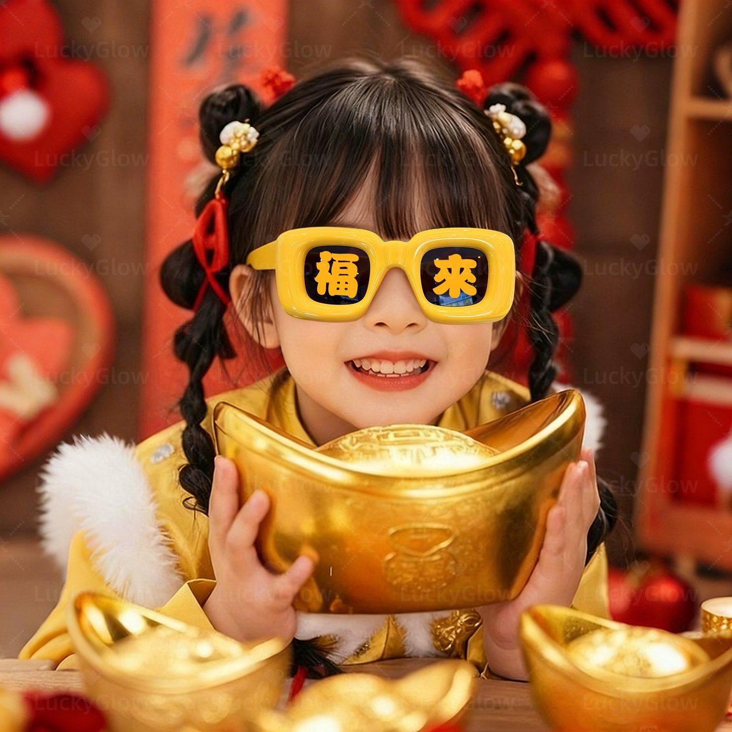 新年拍照道好运发财暴富红色眼镜亲子影楼写真拍摄氛围感装饰品,节庆用品/礼品,节日装扮用品,淘宝优惠券,粉丝福利购,淘宝优惠卷