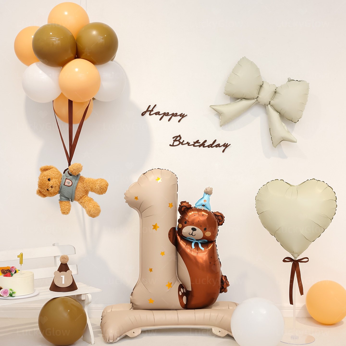 ins风小熊一周岁生日气球场景布置装饰儿童宝宝拍照道具数字气球,节庆用品/礼品,气球,淘宝优惠券,粉丝福利购,淘宝优惠卷
