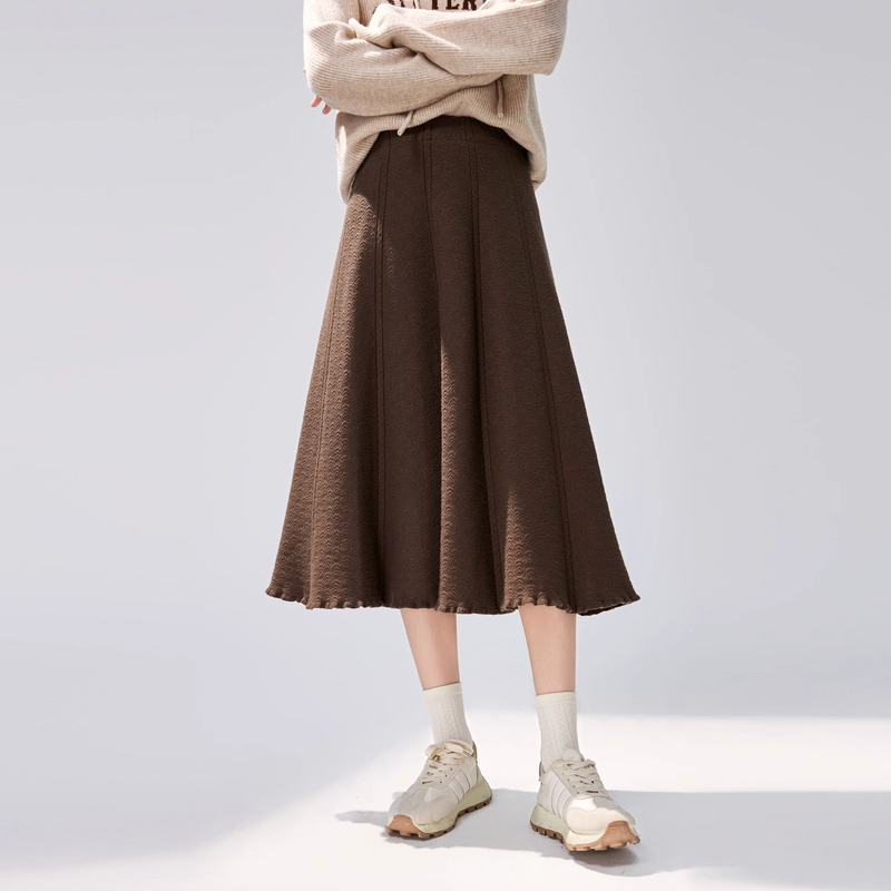 秋水伊人中长款半身裙