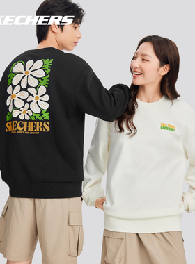 Skechers斯凯奇男女同款加绒运动卫衣舒适保暖休闲运动服L424U315