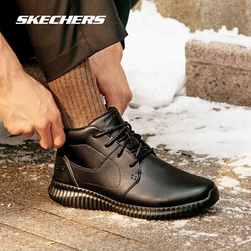 Skechers斯凯奇男鞋秋冬商务皮鞋中帮舒适轻便休闲工作靴子200028,运动鞋new,运动休闲鞋,淘宝优惠券,粉丝福利购,淘宝优惠卷