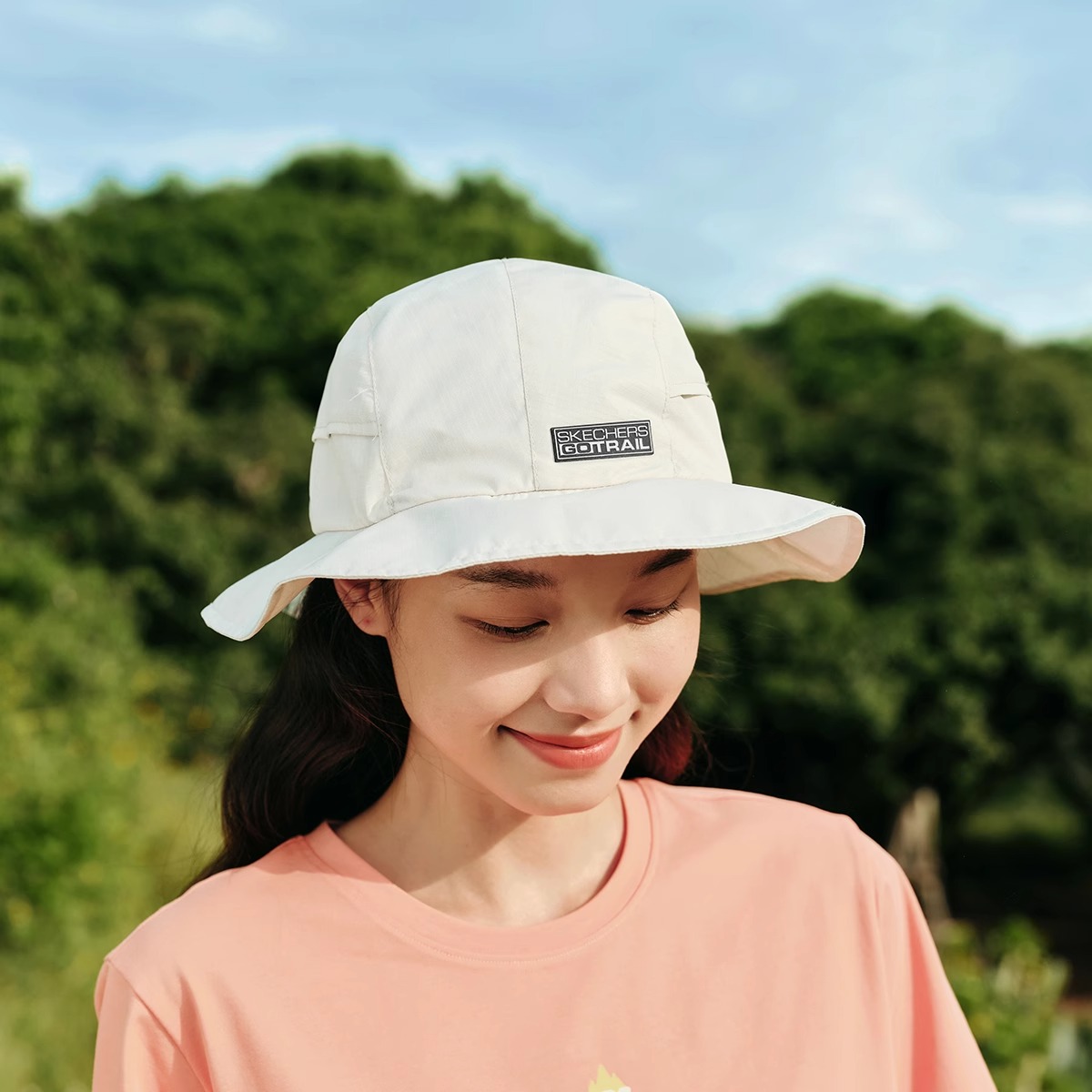 斯凯奇户外男女同款防晒渔夫帽