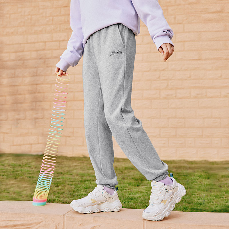 斯凯奇休闲百搭运动长裤束脚裤