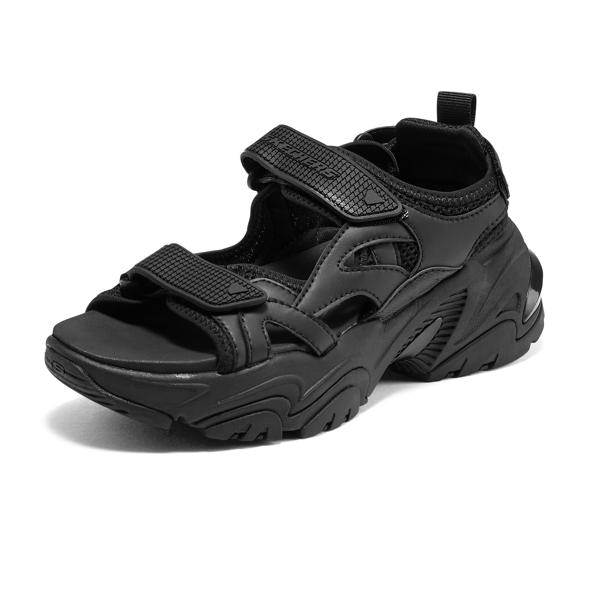 Skechers斯凯奇女鞋小奶熊机甲凉鞋魔术贴缓震耐磨运动沙滩鞋子