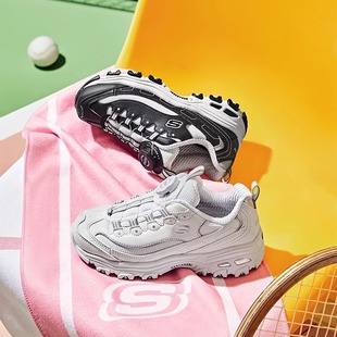 Skechers/斯凯奇儿童鞋女童运动鞋旋钮复古老爹鞋熊猫鞋302577L