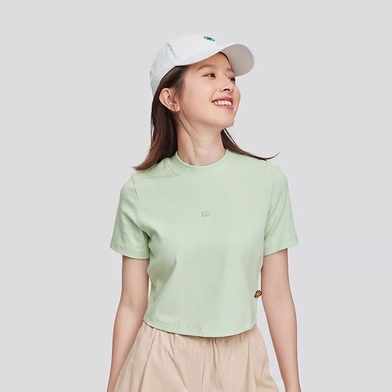 斯凯奇夏季女修身显瘦短袖T恤