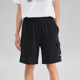 新款 百搭运动裤 工装 男经典 子L223M090 针织短裤 Skechers斯凯奇夏季