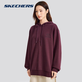 Skechers斯凯奇2025春季 L324U099 男女套头卫衣运动上衣透气连帽衫