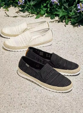 Skechers斯凯奇新款一脚蹬渔夫鞋简约舒适透气休闲平底鞋女113237