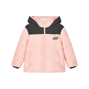 羽绒服外套P424G086 舒适梭织短款 Skechers斯凯奇2025新款 女童装