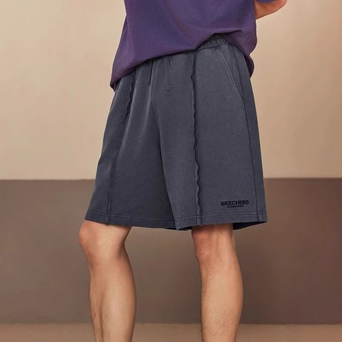 斯凯奇夏季新款男子休闲针织短裤