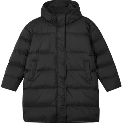 斯凯奇女外套长款连帽羽绒服