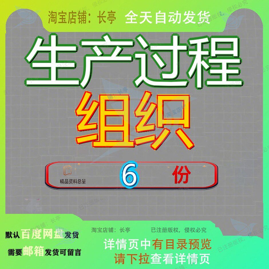 生产过程组织工艺流程及管理企业部结构流水程序产管大全精品参