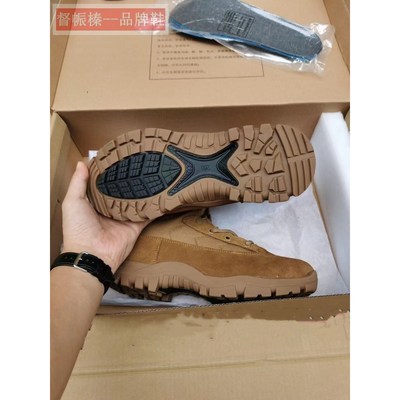 新式作战男款侧拉链棕色沙漠靴防水防穿刺3514训练靴女