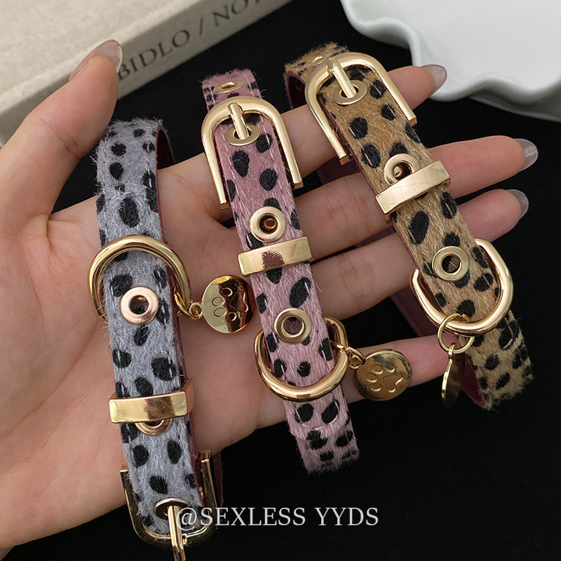 复古豹纹choker项圈女