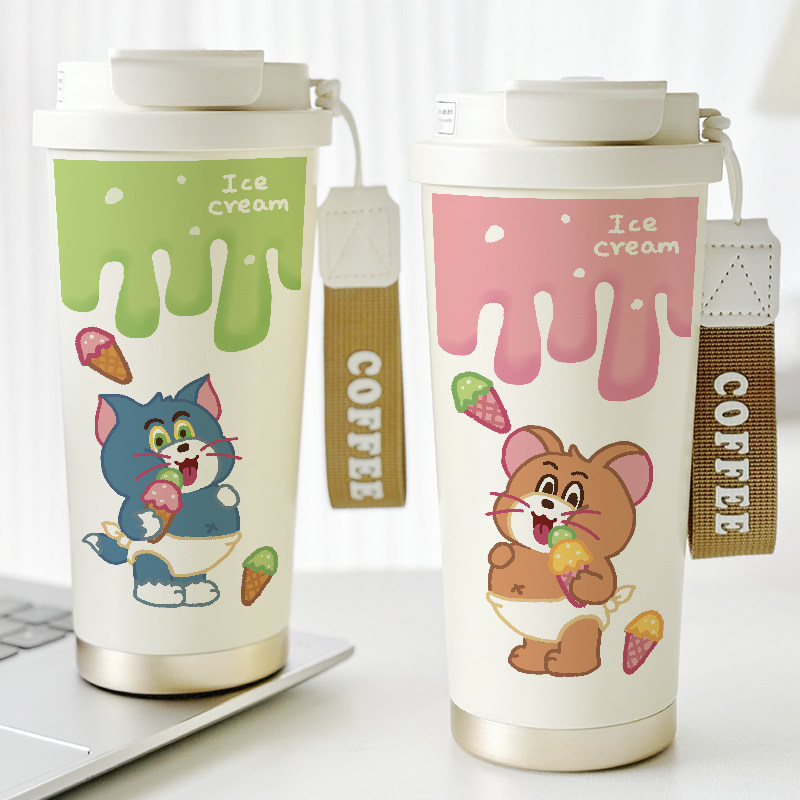 情侣保温杯猫和老鼠秀恩爱便携
