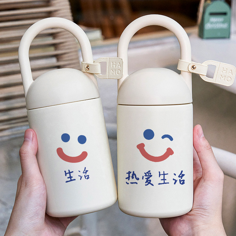 简约保温杯情侣新款男女高颜值水杯子316不锈钢内胆便携随手定制