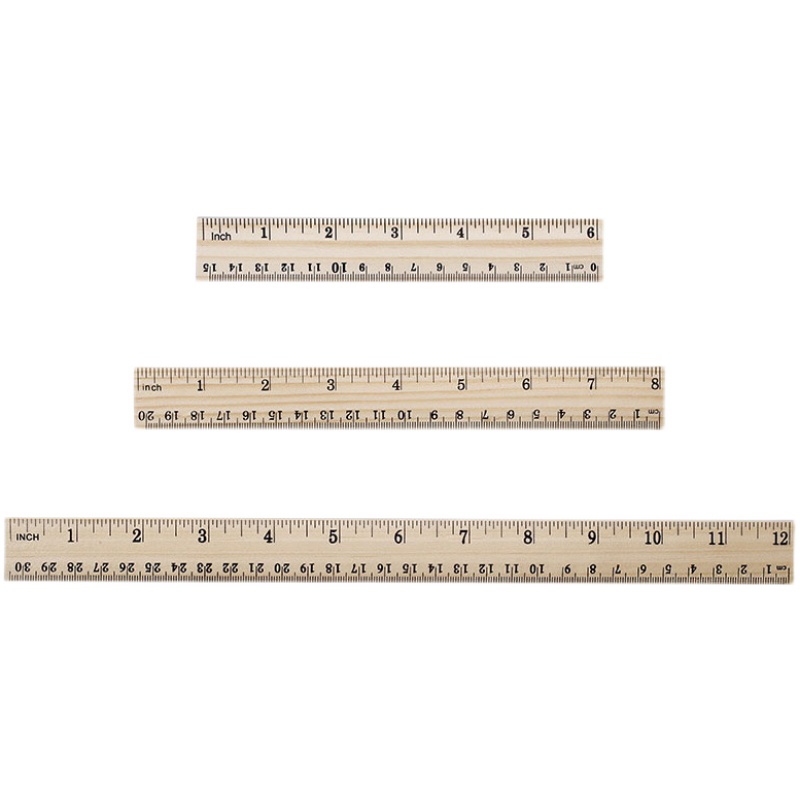 15cm-30cm木质直尺 教具木尺 裁缝 木色木尺