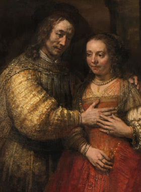 《犹太新娘》巴洛克艺术伦勃朗作品14.34 MB高清大图