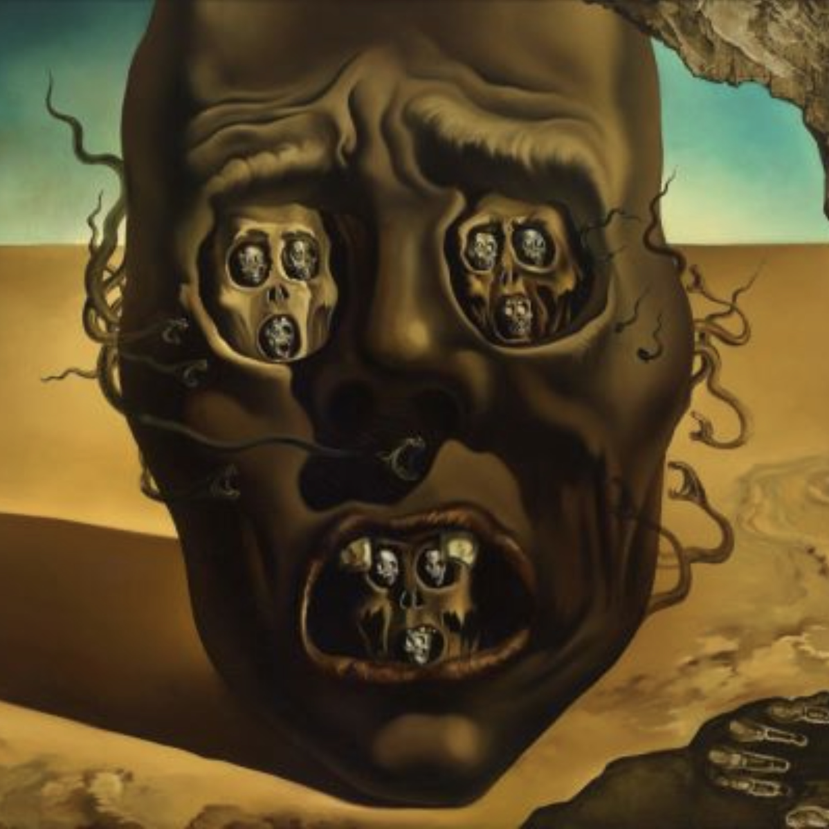 《世界名画》战争的面孔高清素材图片达利作品