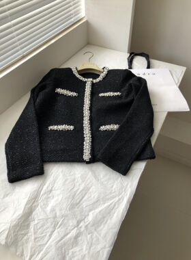 26早春新款女士圆领针织开衫外套