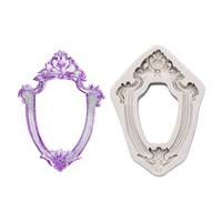 New retro mirror frame mold, photo frame silicone mold, cake decoration, chocolate clay, and epoxy resin creative tool thumbnail 4