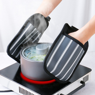 厨房用品烤盘蛋糕垫 条纹印刷锅垫防烫手套餐桌垫 硅胶防滑隔热垫