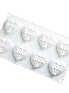 8连35扁圆慕斯模3d烘焙用具蛋糕