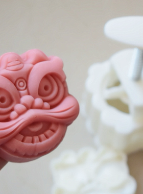 三木家月饼模具2025新品立体醒狮国潮风月饼广式手压75g150克家用