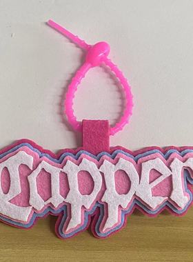 小红书Capper张砚拙周边粉色小猪十字架高颜值ins包装饰钥匙扣