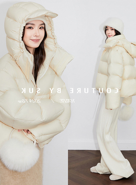 2025冬季新款雪域精灵保暖90白鹅绒超轻云朵泡芙短款羽绒服外套女