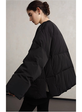 2025冬季新款新国标95白鹅绒感面包羽绒服保暖小个子圆领外套女