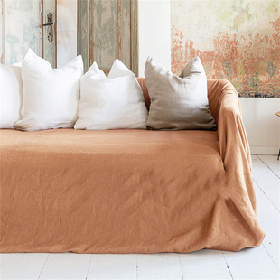 简约北欧风纯色亚麻抱枕家居沙发靠垫床头靠背客厅腰靠正方形定制