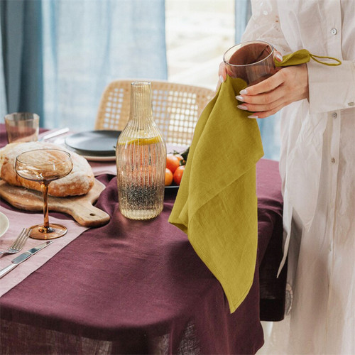 简约风纯色家用洗碗布厨房擦手巾可挂式餐巾35X55CM单条装可定制