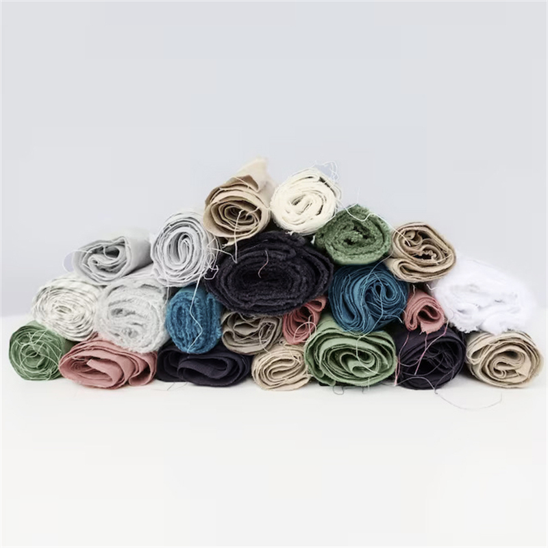 水洗预缩纯色亚麻布料服装手工DIY面料多色亚麻布可剪裁260*10CM