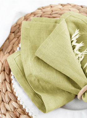 外贸出口剩余现代简约风餐巾纯色长方形32X44cm西餐布45X45cm单条