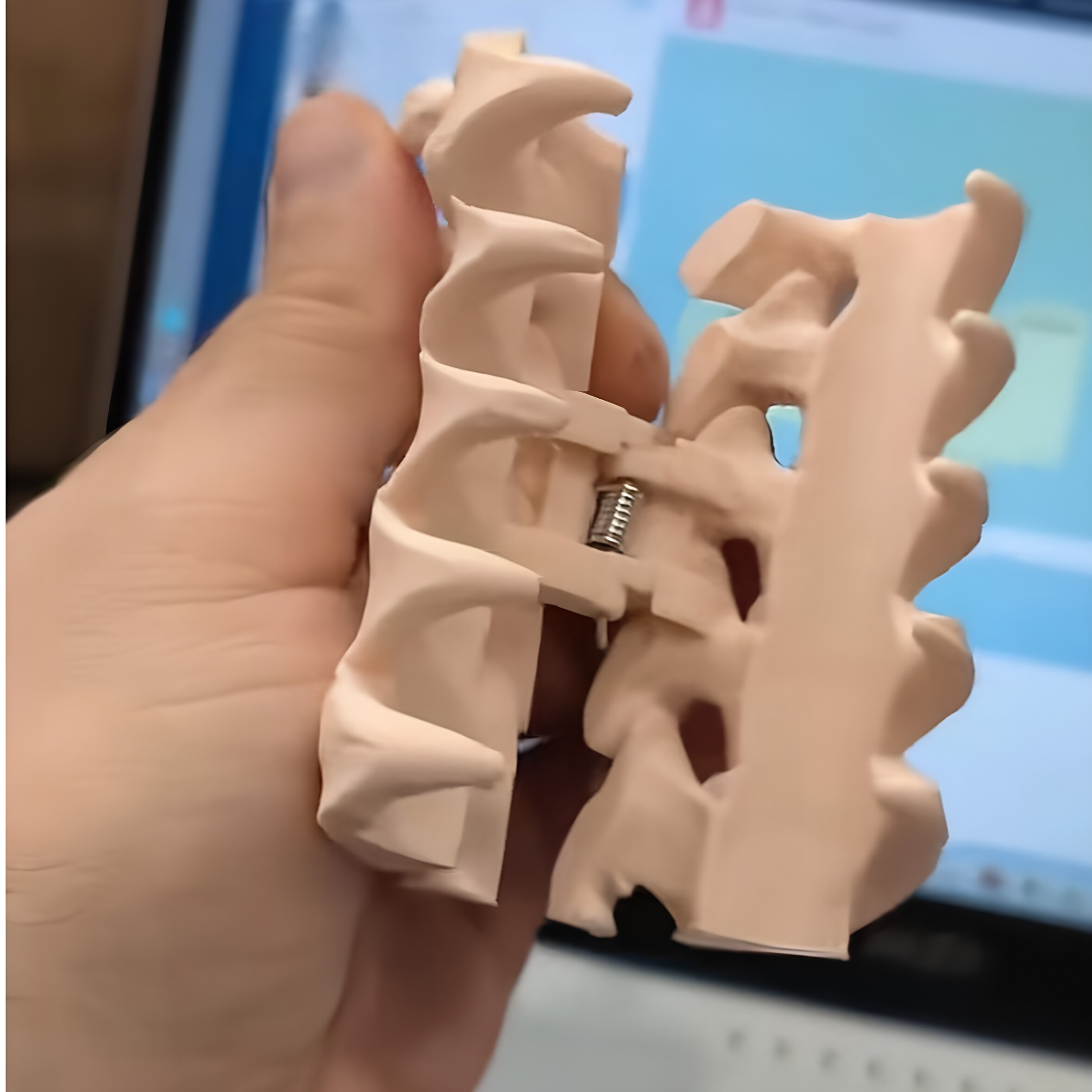 简约3D打印脊椎抓夹女后脑勺盘发百搭鲨鱼夹子头饰发饰
