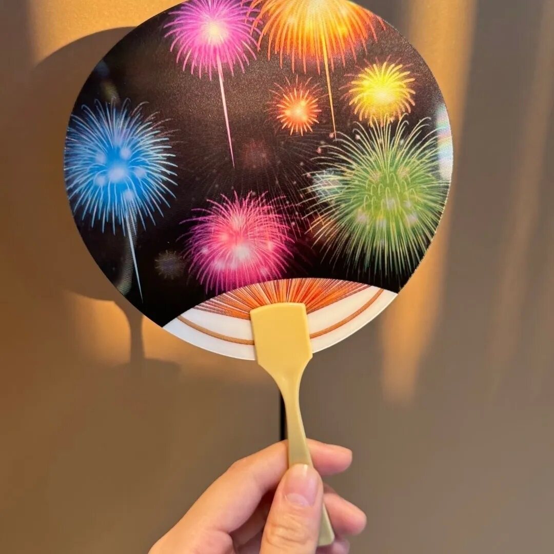 夏日祭烟花立体扇子日式和风创意贺卡氛围感手账素材礼物送闺蜜